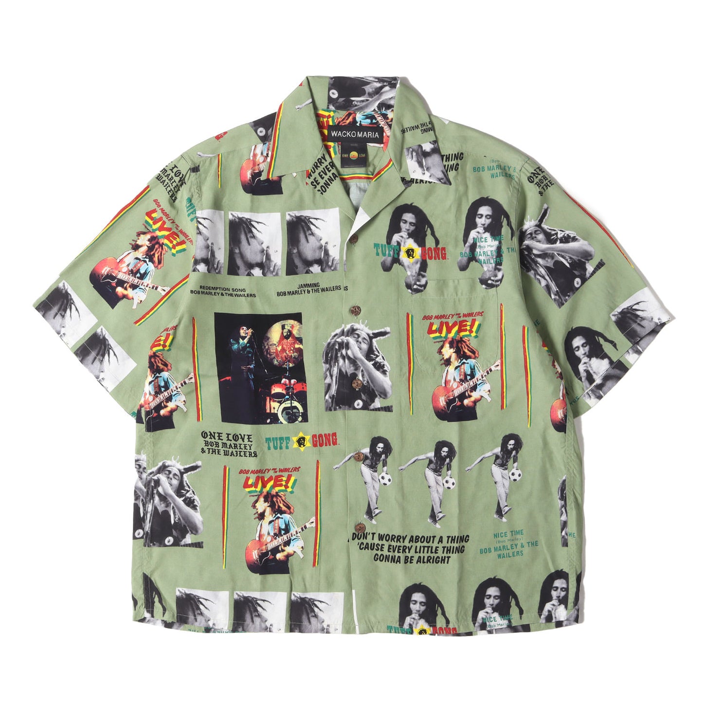 24SS BOB MARLEY ボブ・マーリー フォト柄 レーヨン ハワイアンシャツ / アロハシャツ(BOB MARLEY / HAWAIIAN SHIRT S/S)