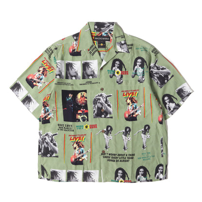 24SS BOB MARLEY ボブ・マーリー フォト柄 レーヨン ハワイアンシャツ / アロハシャツ(BOB MARLEY / HAWAIIAN SHIRT S/S)