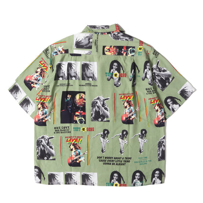 24SS BOB MARLEY ボブ・マーリー フォト柄 レーヨン ハワイアンシャツ / アロハシャツ(BOB MARLEY / HAWAIIAN SHIRT S/S)