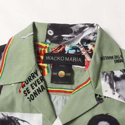 24SS BOB MARLEY ボブ・マーリー フォト柄 レーヨン ハワイアンシャツ / アロハシャツ(BOB MARLEY / HAWAIIAN SHIRT S/S)