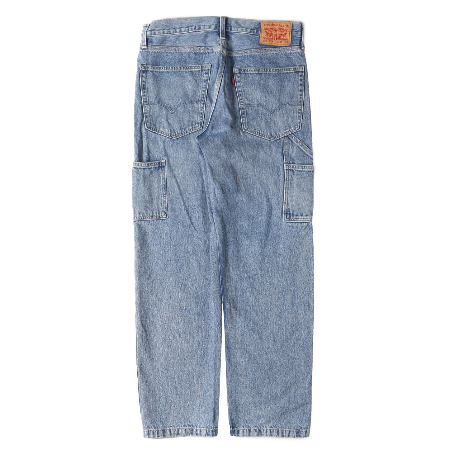 ウォッシュ加工 ルーズフィット ペインター デニムパンツ(STAY LOOSE CARPENTER JEANS)