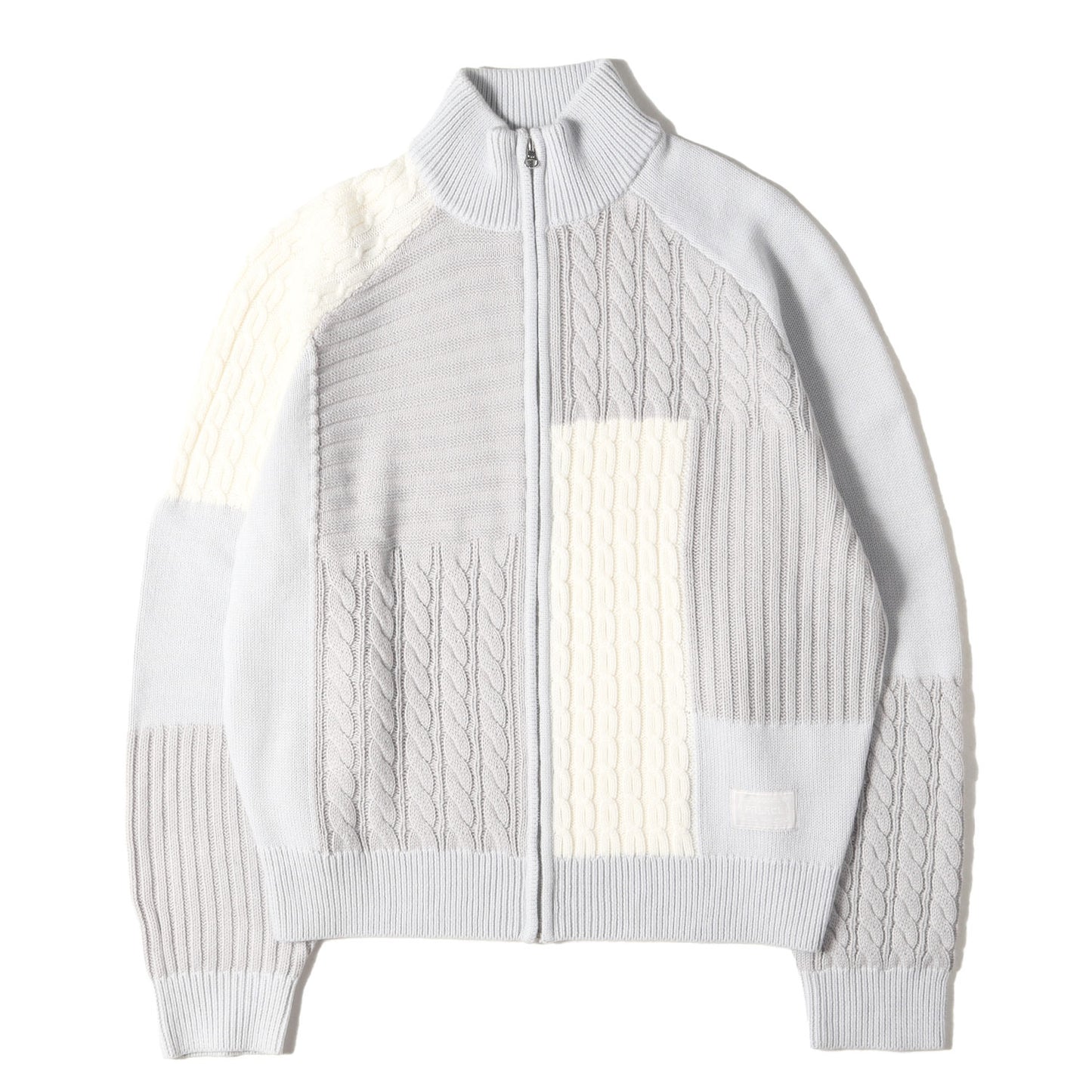 25SS パッチワーク ジップ ニットセーター(Patchwork Zip Knit)