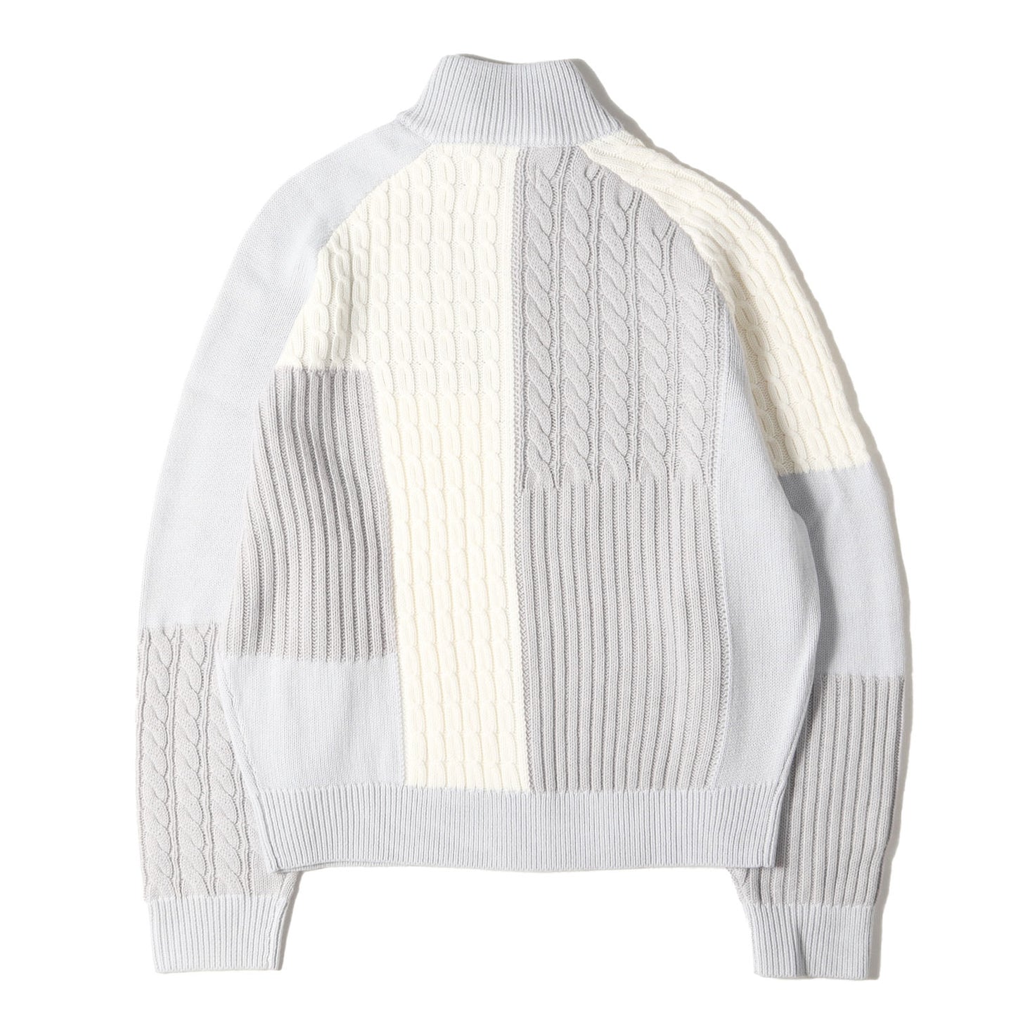 25SS パッチワーク ジップ ニットセーター(Patchwork Zip Knit)