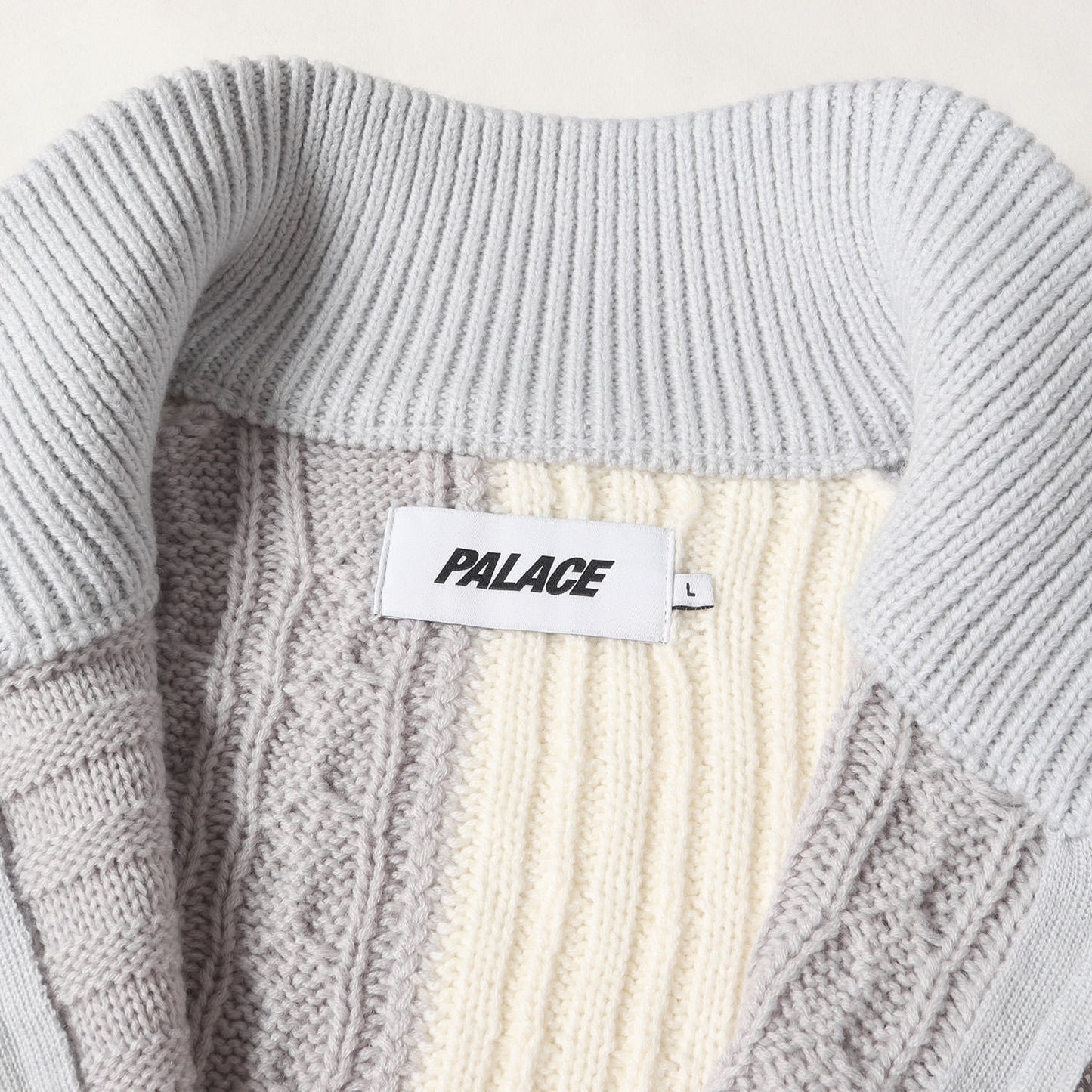 25SS パッチワーク ジップ ニットセーター(Patchwork Zip Knit)