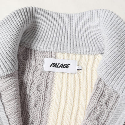 25SS パッチワーク ジップ ニットセーター(Patchwork Zip Knit)