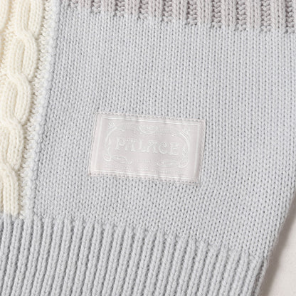 25SS パッチワーク ジップ ニットセーター(Patchwork Zip Knit)