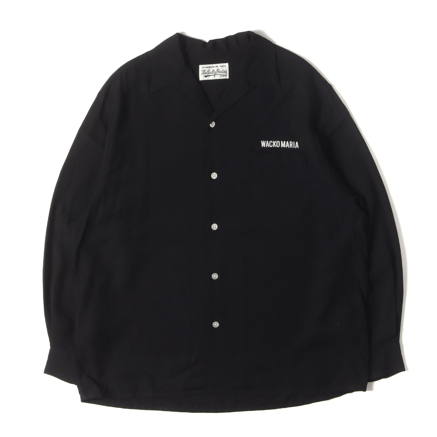 24SS ブランドロゴ刺繍 オープンカラー シャツ(50'S SHIRT L/S)