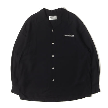 24SS ブランドロゴ刺繍 オープンカラー シャツ(50'S SHIRT L/S)