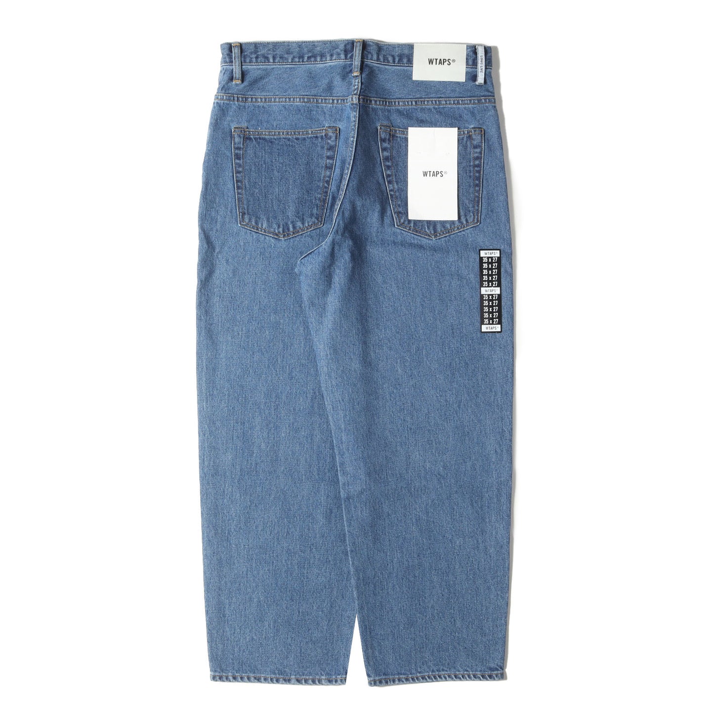 23AW ストーンバイオブリーチ加工 ワイド デニムパンツ(BLUES STRAIGHT / TROUSERS / COTTON. DENIM)