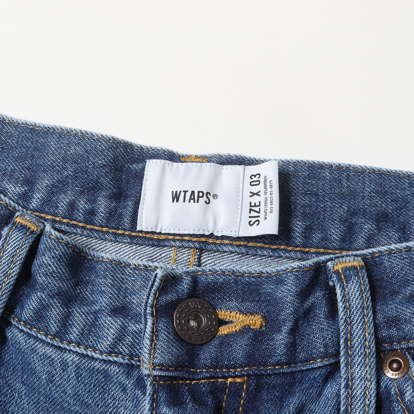 23AW ストーンバイオブリーチ加工 ワイド デニムパンツ(BLUES STRAIGHT / TROUSERS / COTTON. DENIM)