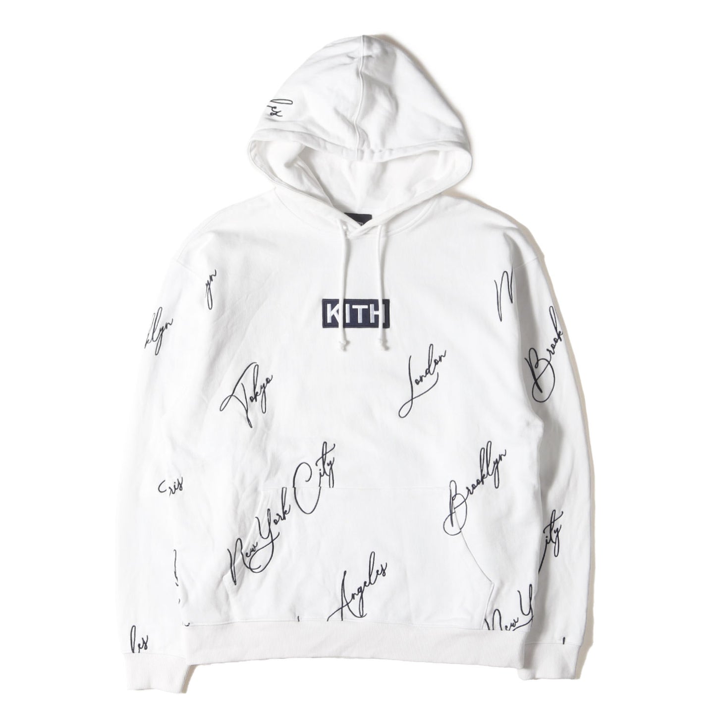 21AW スクリプト刺繍柄 BOXロゴ スウェットパーカー(City Script Hoodie)