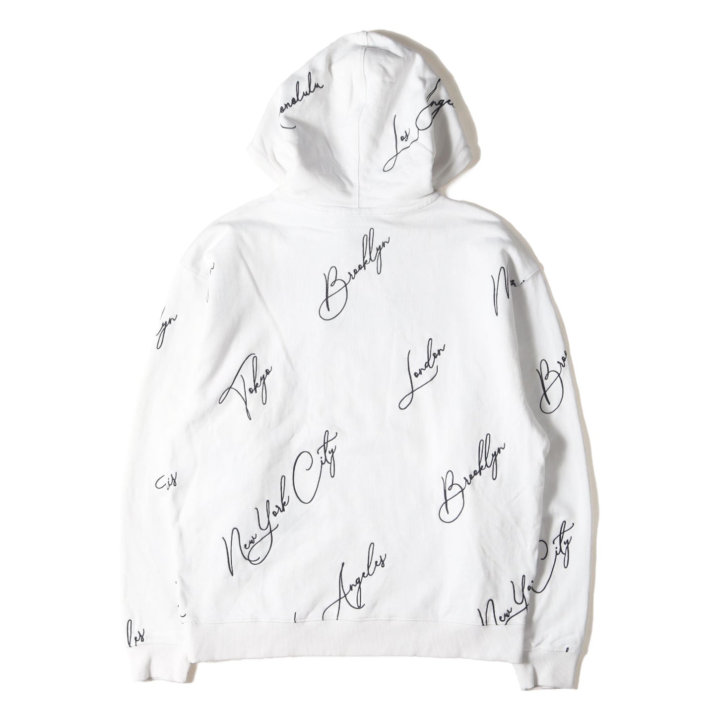 21AW スクリプト刺繍柄 BOXロゴ スウェットパーカー(City Script Hoodie)