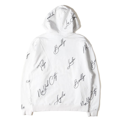 21AW スクリプト刺繍柄 BOXロゴ スウェットパーカー(City Script Hoodie)