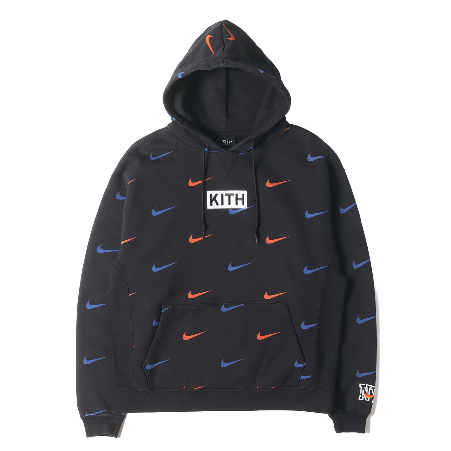 20AW ×NIKE ×NBA New York Knicks スウッシュ柄 BOXロゴ スウェットパーカー