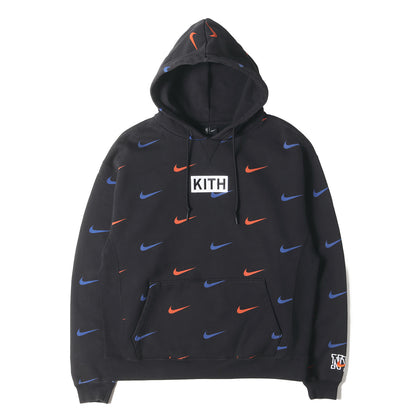 20AW ×NIKE ×NBA New York Knicks スウッシュ柄 BOXロゴ スウェットパーカー