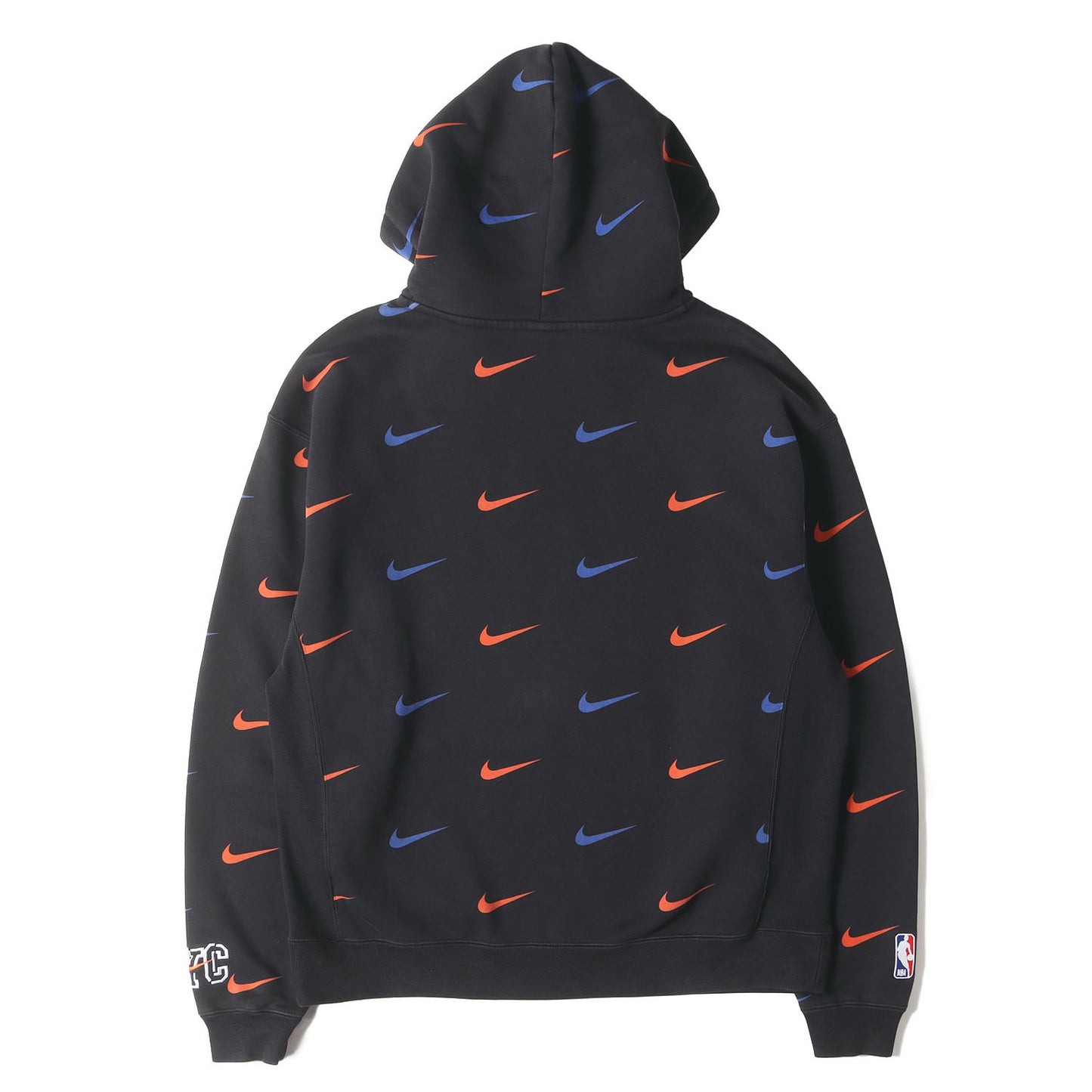 20AW ×NIKE ×NBA New York Knicks スウッシュ柄 BOXロゴ スウェットパーカー