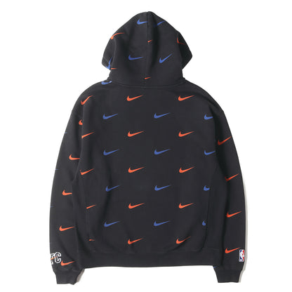20AW ×NIKE ×NBA New York Knicks スウッシュ柄 BOXロゴ スウェットパーカー