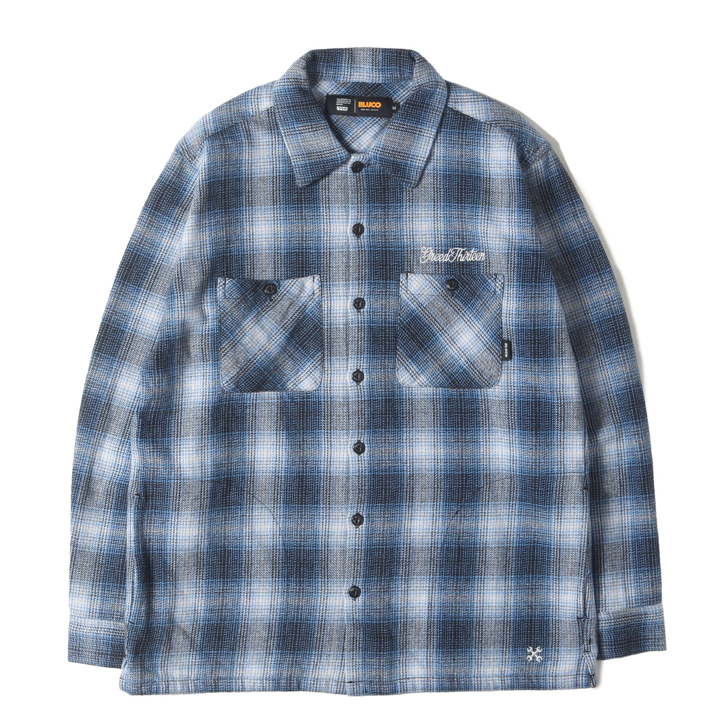 ロゴ刺繍 オンブレチェック ヘビー フランネルシャツ(OMBRE CHECK FLANNEL SHIRTS)