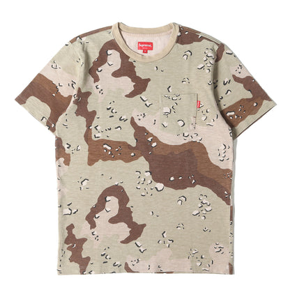 チョコチップデザートカモ ポケット付き ヘビーウェイト Tシャツ(Pocket Tee)