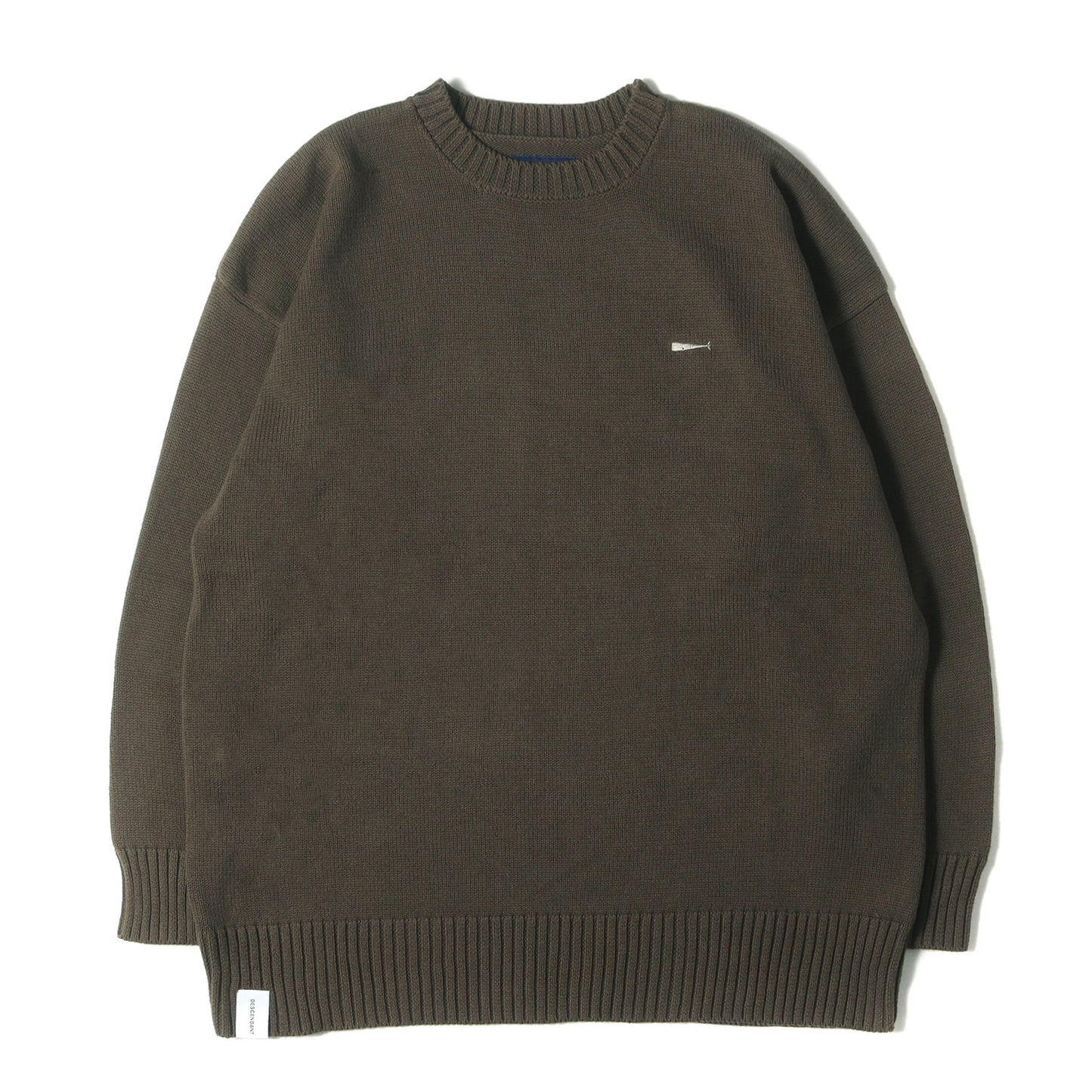 ワンポイント刺繍 コットンニット セーター(JEU COTTON KNIT)