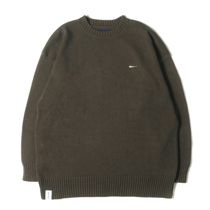 ワンポイント刺繍 コットンニット セーター(JEU COTTON KNIT)