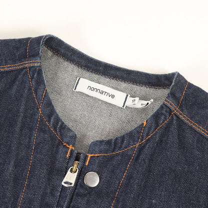 ×ORTA ノーカラー ジップ デニムジャケット(TRACKER BLOUSON)