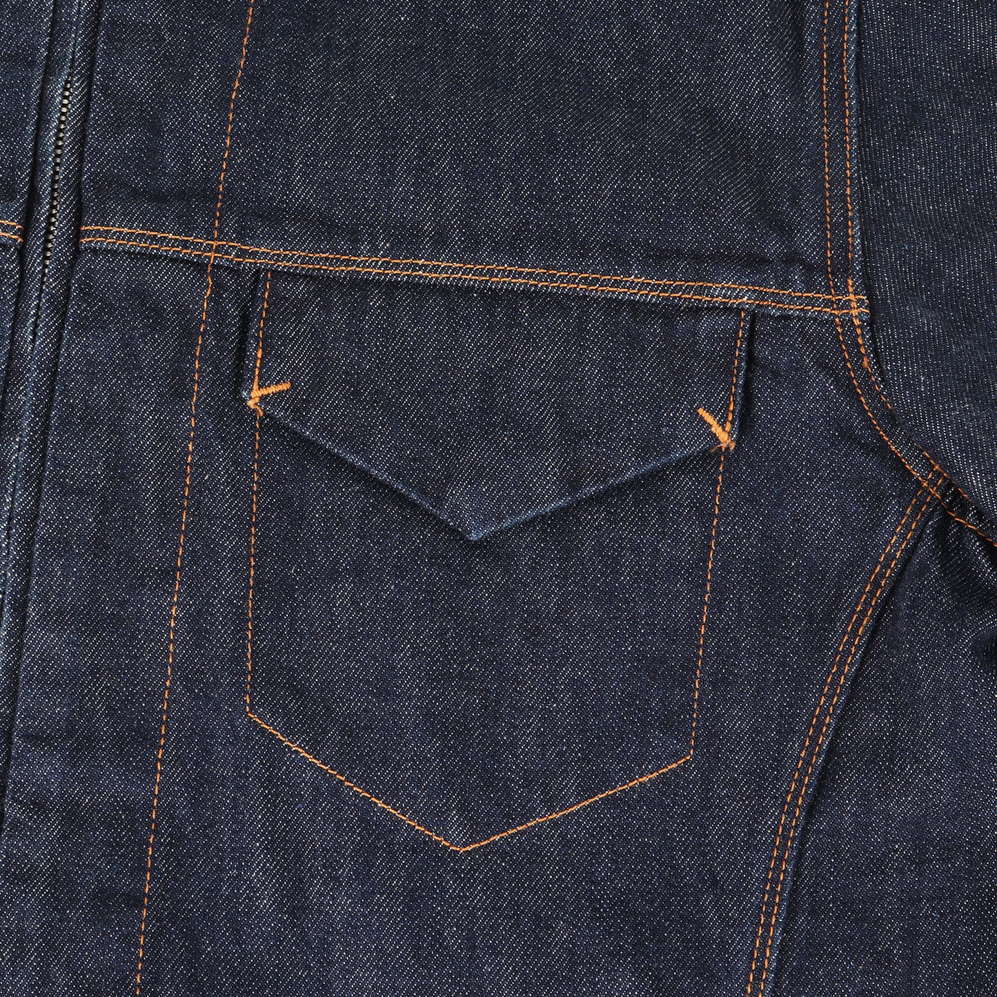 ×ORTA ノーカラー ジップ デニムジャケット(TRACKER BLOUSON)