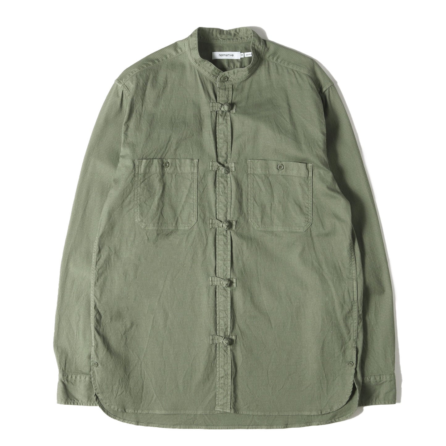 21SA ストレッチドビー チャイナシャツ(MASTER L/S SHIRT C/P DOBBY STRETCH OVERDYED)