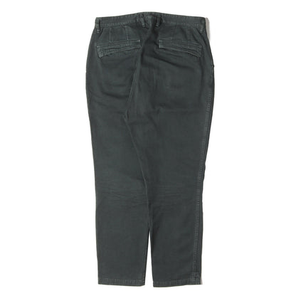 チノクロス アンクルカット パンツ(CLERK ANKLE CUT TROUSERS RELAX FIT COTTON CHINO CLOTH OVERDYED)