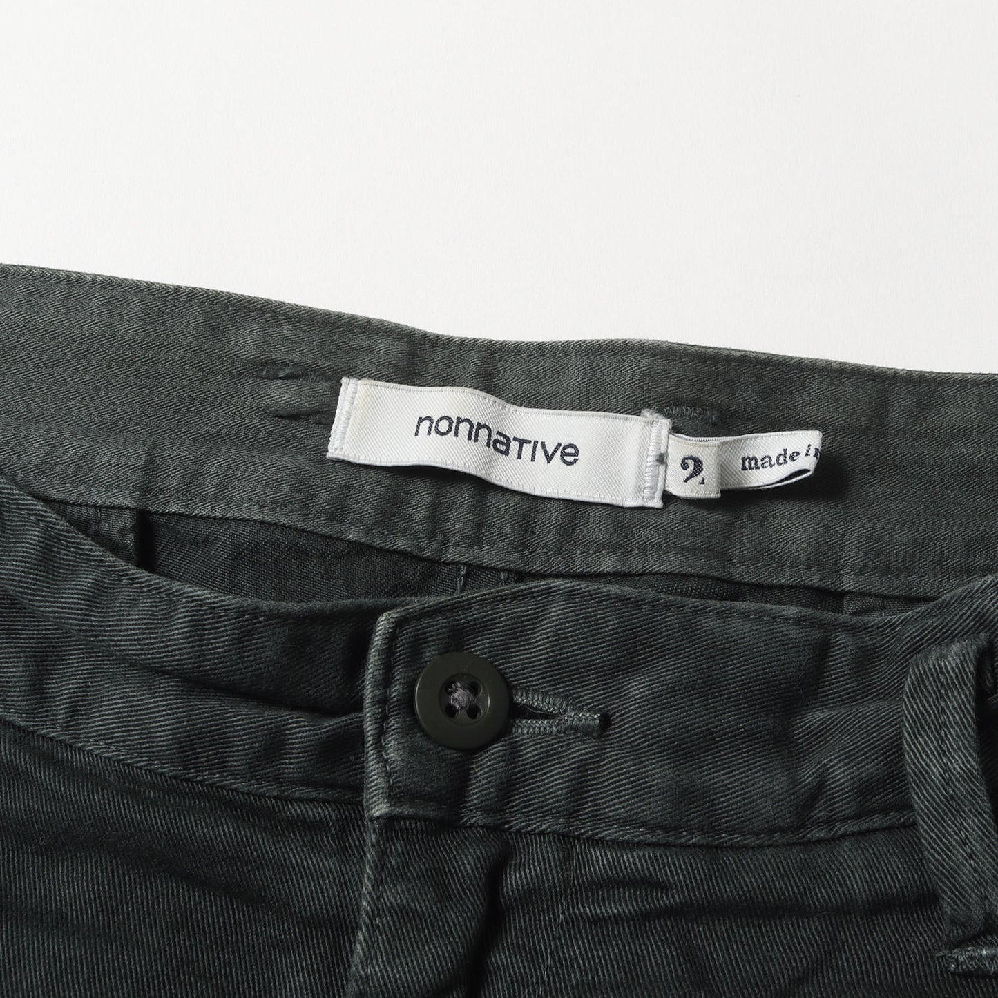 チノクロス アンクルカット パンツ(CLERK ANKLE CUT TROUSERS RELAX FIT COTTON CHINO CLOTH OVERDYED)