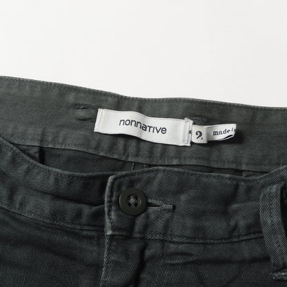 チノクロス アンクルカット パンツ(CLERK ANKLE CUT TROUSERS RELAX FIT COTTON CHINO CLOTH OVERDYED)
