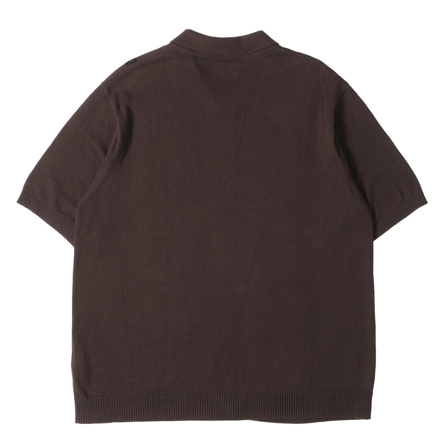 23SS ×Freddie Gibbs ダイス柄 ジップ 半袖ニット(Coffee Zip Sweater)
