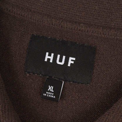 23SS ×Freddie Gibbs ダイス柄 ジップ 半袖ニット(Coffee Zip Sweater)
