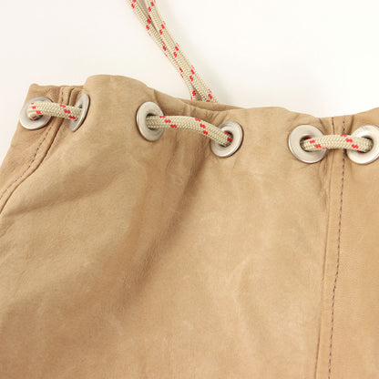 レザー 巾着バッグ / ポーチ