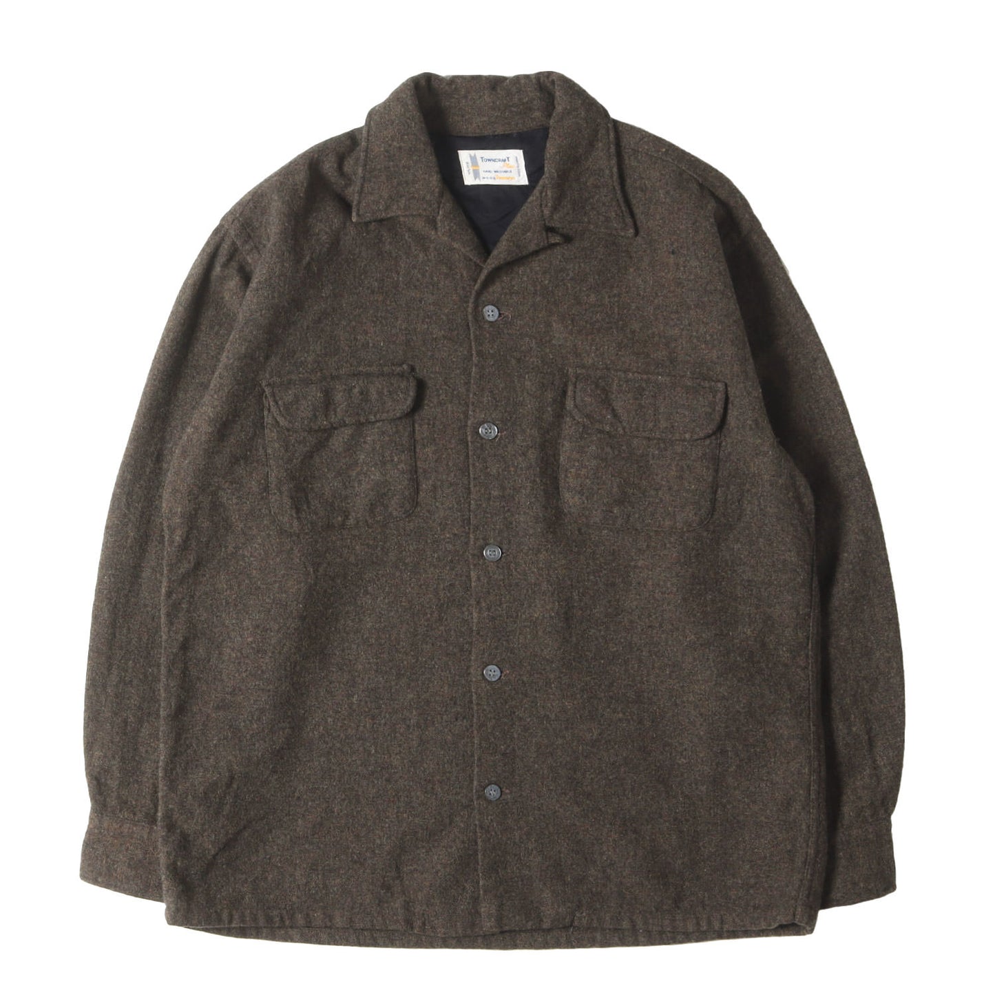 60s ウール オープンカラー ボード シャツ 日本製