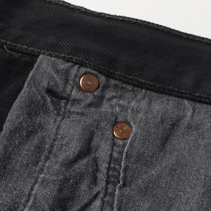 00s EUROモデル 501 後染め ブラック デニムパンツ(0501-0165)