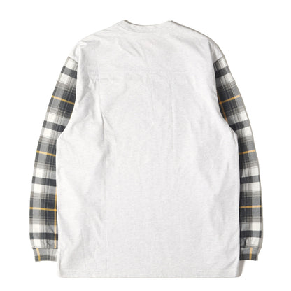 21AW 袖チェック ロングスリーブ Tシャツ(Plaid Sleeve L/S Top)