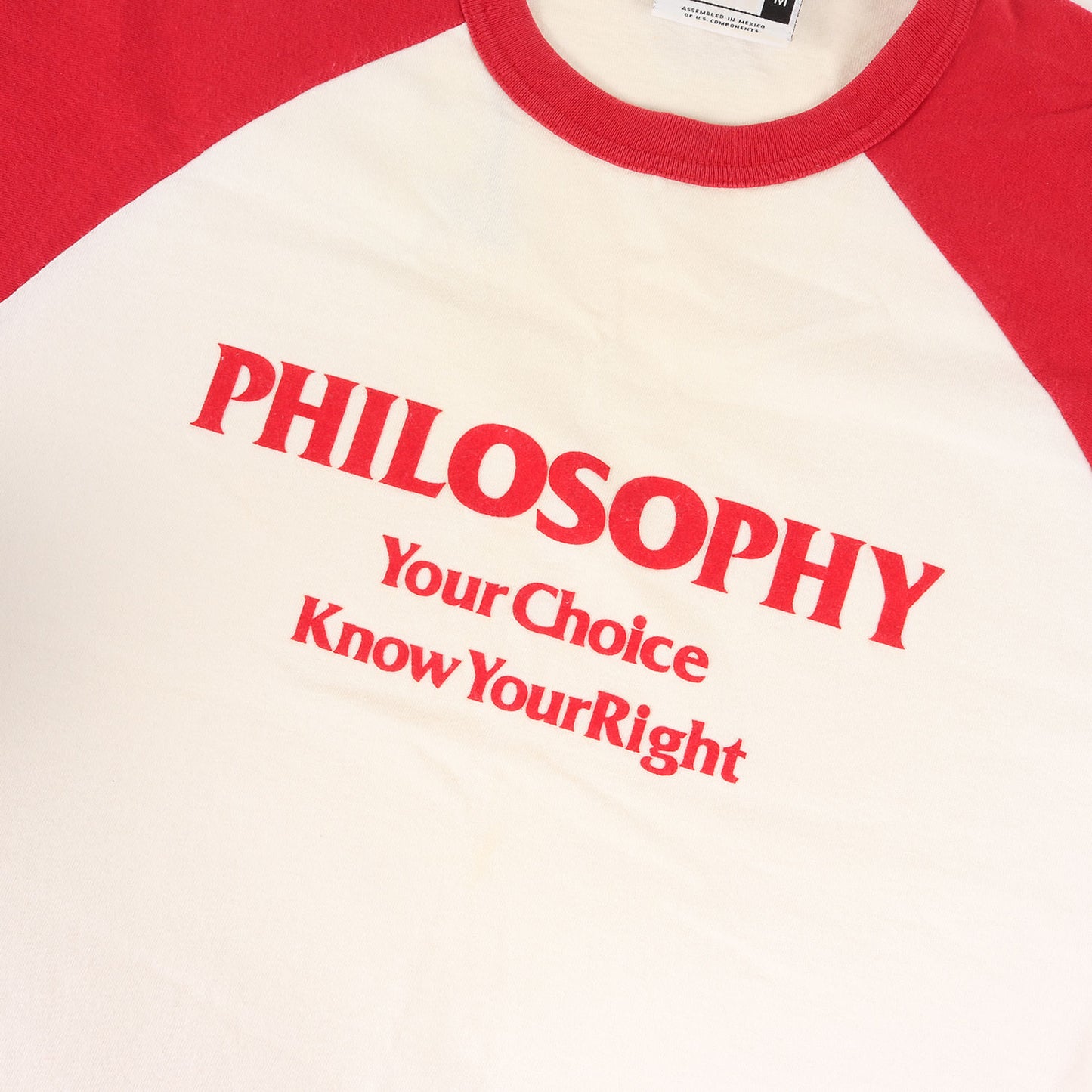 00s PHILOSOPHYストア限定 フロッキープリント ラグラン 7分袖 Tシャツ