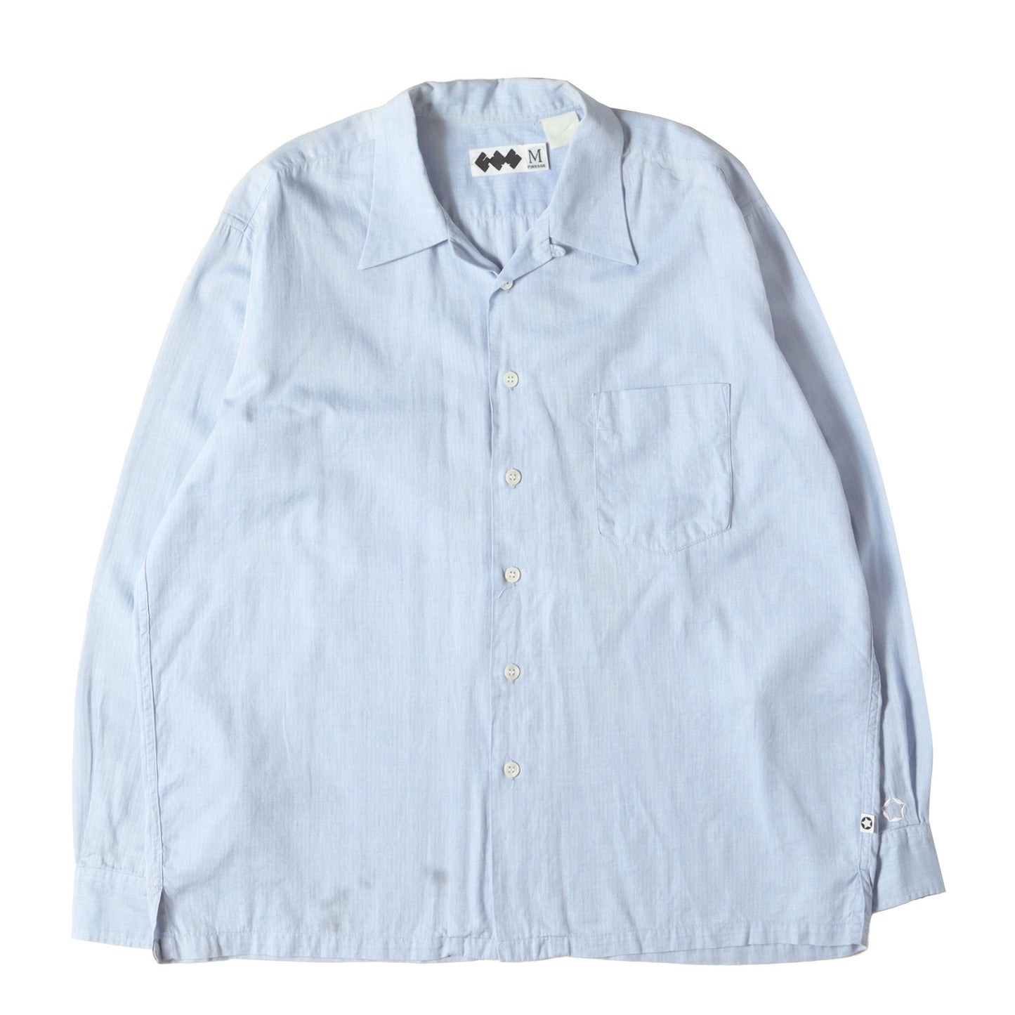 90s FINESSE ×GOODENOUGH ヘリンボーン オープンカラーシャツ