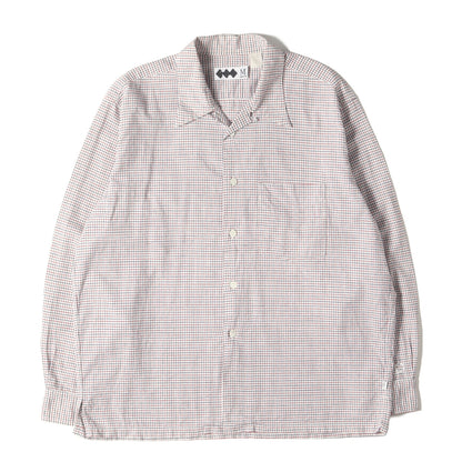 90s FINESSE ×GOODENOUGH チェック オープンカラーシャツ