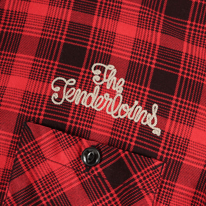 チェーン刺繍ロゴ プリントチェック フランネル シャツ(T-PRINT FLANNEL CHECK SHT)