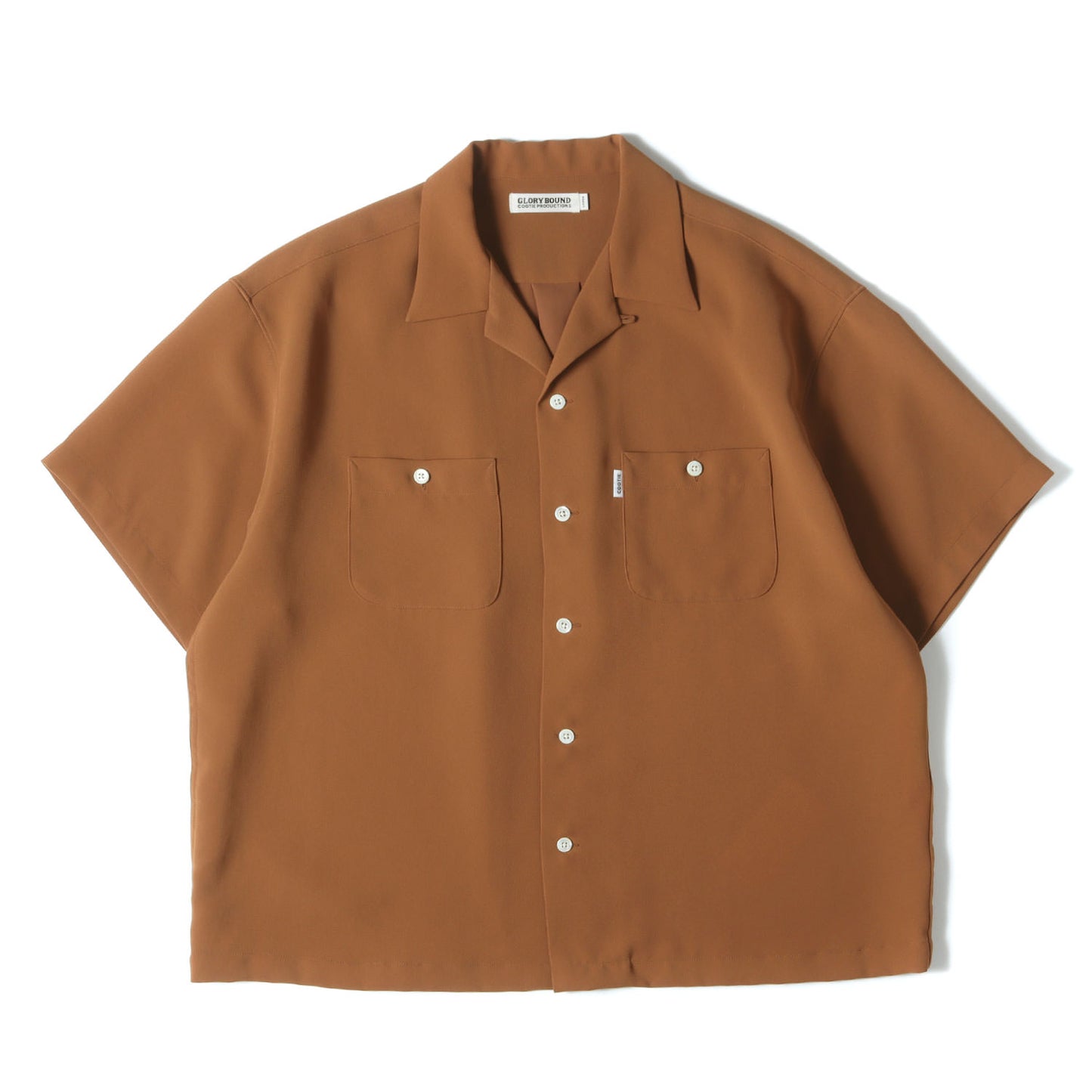 ワイドシルエット オープンカラー 半袖シャツ(Double Cloth S/S Open Neck Shirt)