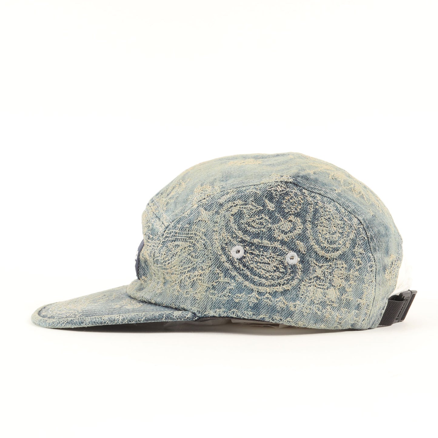 25SS バンダナ柄 ジャガード デニム BOXロゴ キャンプキャップ(Bandana Jacquard Denim Camp Cap)