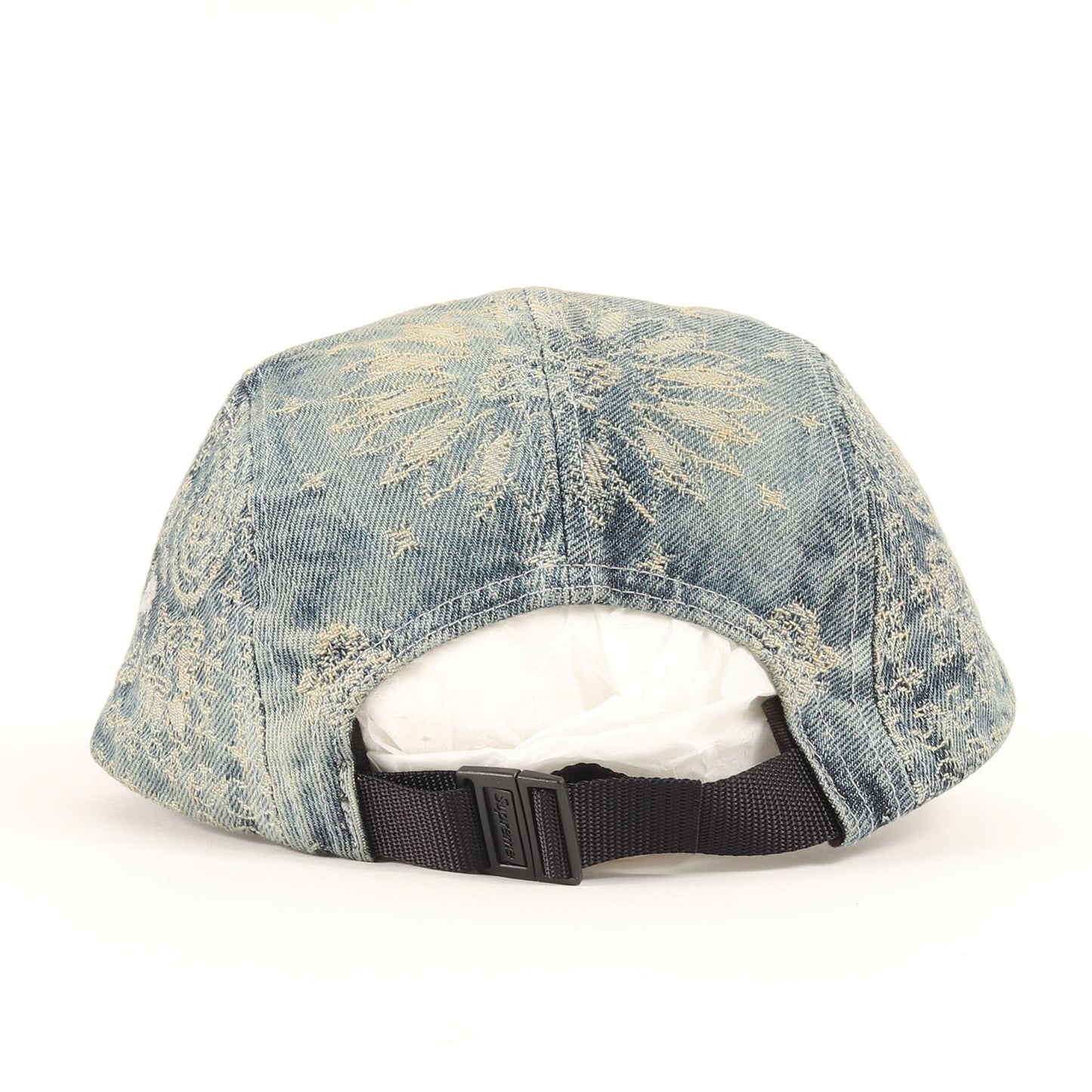 25SS バンダナ柄 ジャガード デニム BOXロゴ キャンプキャップ(Bandana Jacquard Denim Camp Cap)