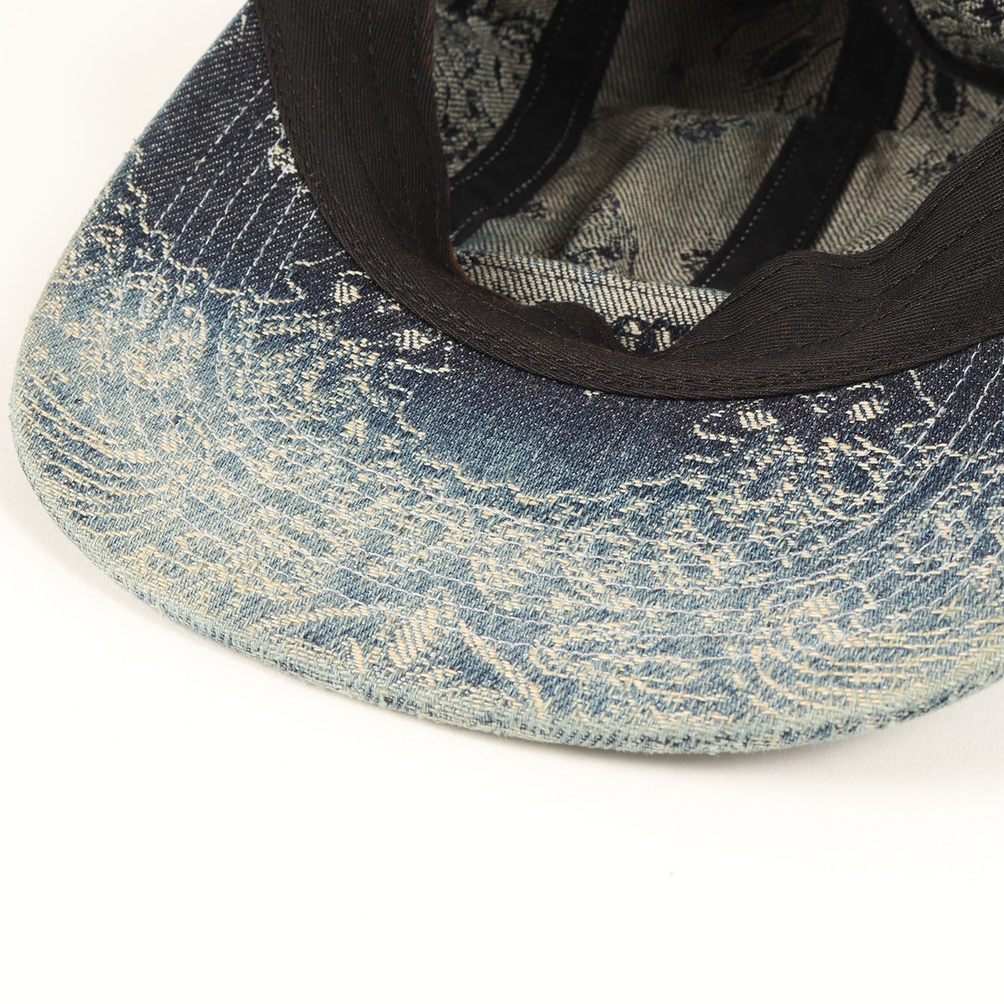 25SS バンダナ柄 ジャガード デニム BOXロゴ キャンプキャップ(Bandana Jacquard Denim Camp Cap)
