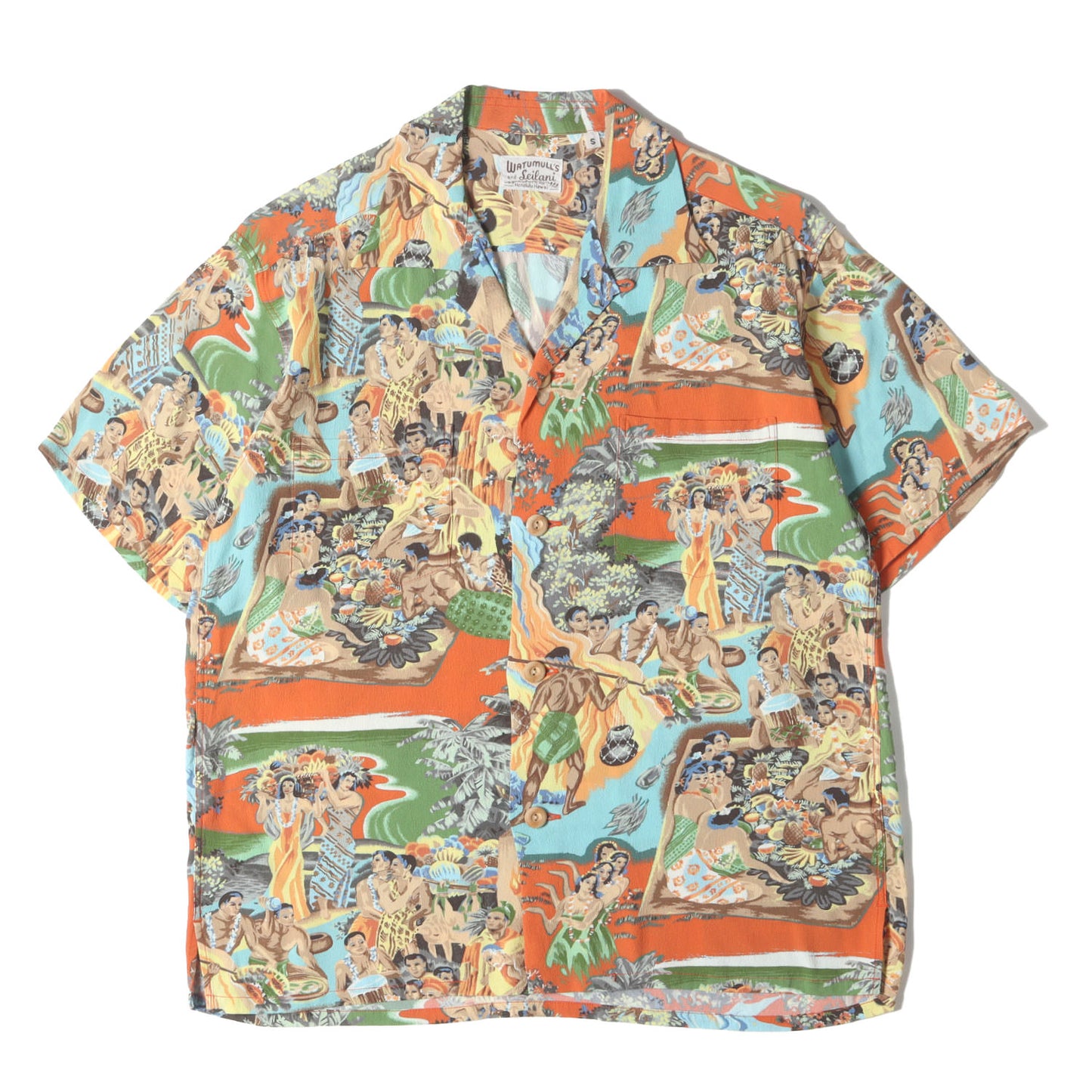 14SS マトソンメニュー柄 レーヨン アロハシャツ(WATUMULLS実名復刻 / SPECIAL EDITION)