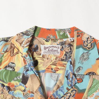 14SS マトソンメニュー柄 レーヨン アロハシャツ(WATUMULLS実名復刻 / SPECIAL EDITION)