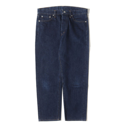 ワンウォッシュ加工 テーパード デニムパンツ