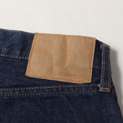 ワンウォッシュ加工 テーパード デニムパンツ