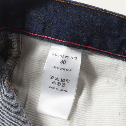 ワンウォッシュ加工 テーパード デニムパンツ